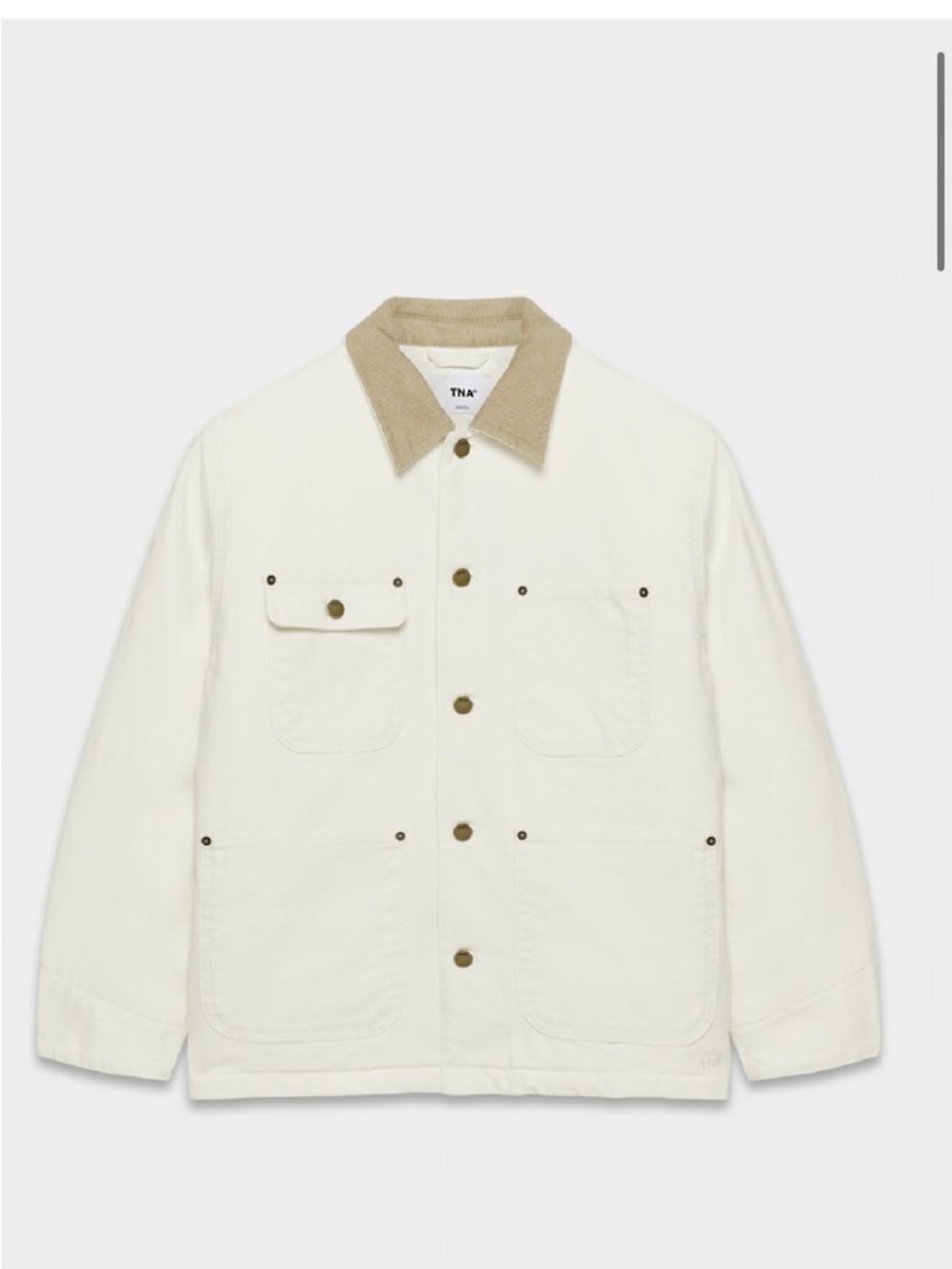TNA Cream Field Jacket with Tan Corduroy Collar
